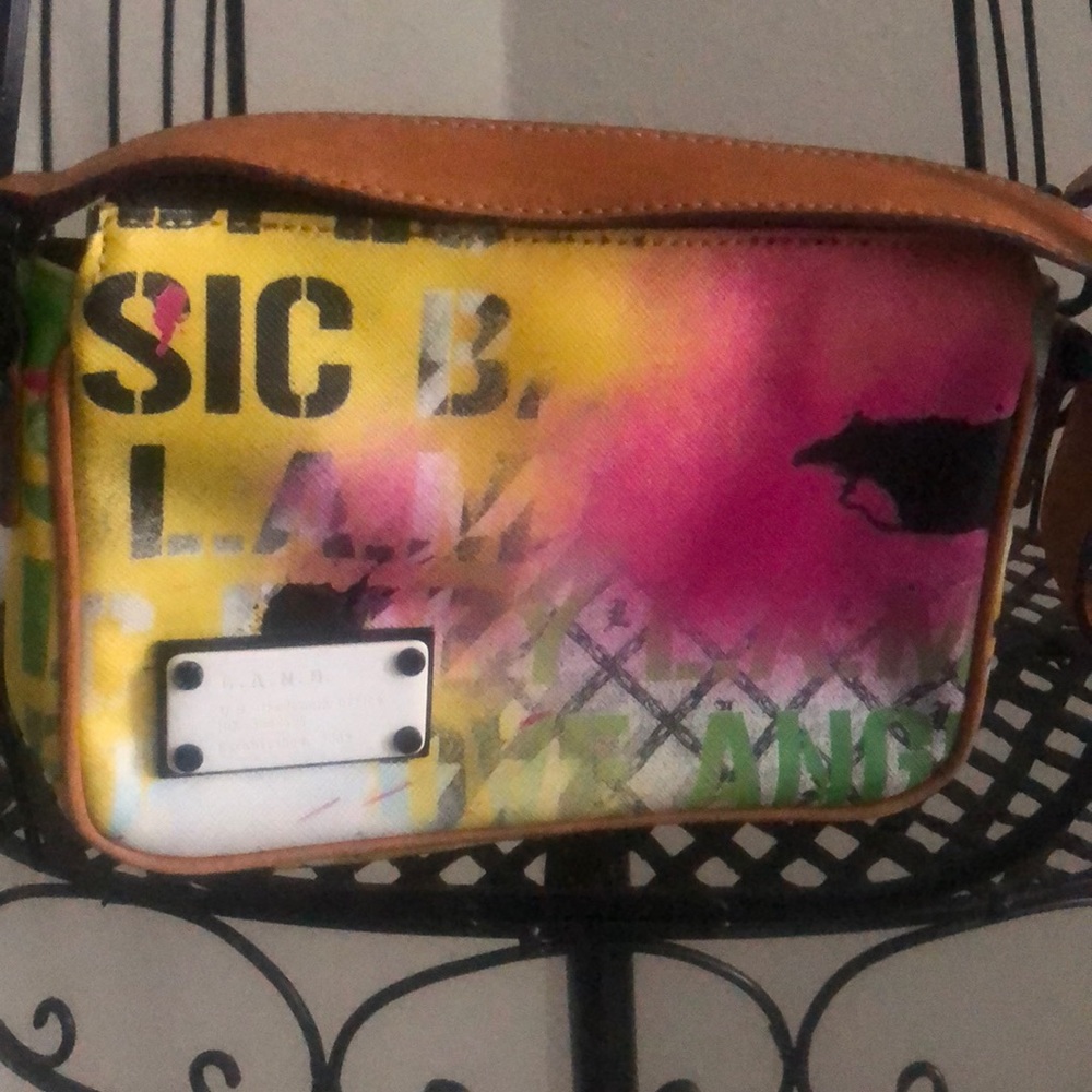 Small colorful L.A.M.B bag.